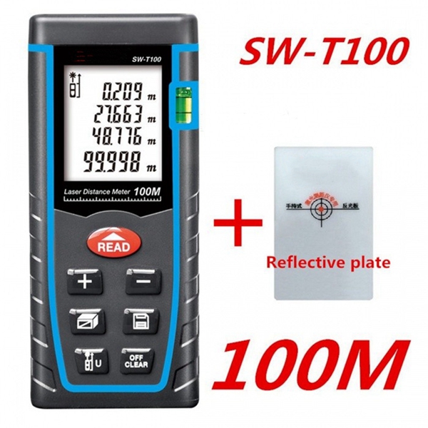 Racdde 100m 1.8" LCD Laser Distance Meter Range Finder