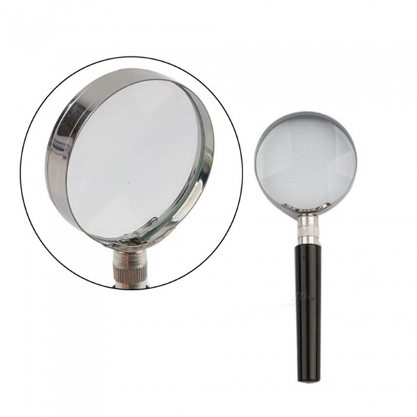 Racdde Handheld Magnifier Magnification 50mm Lens Glass Magnifier Reading Jewelry Loupe Lens Magnifying 