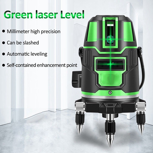 Racdde 2 / 3 / 5 Lines Self-Leveling Green Light Vertical And Horizontal Laser Level For Indoor Outdoor Use - Orange
