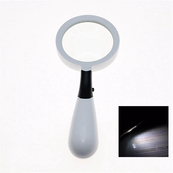 Racdde 2X Magnifying Glass with LED Light Handheld Magnifier Jewelry Loupe Reading Magnifying Glass Lens, 90mm