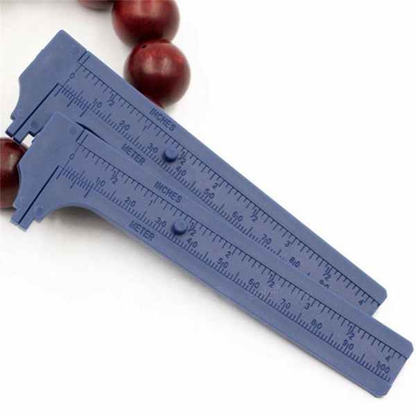 Racdde Blue 80mm Mini Plastic Sliding Vernier Caliper Gauge Measure Tool Ruler Gauges Blue