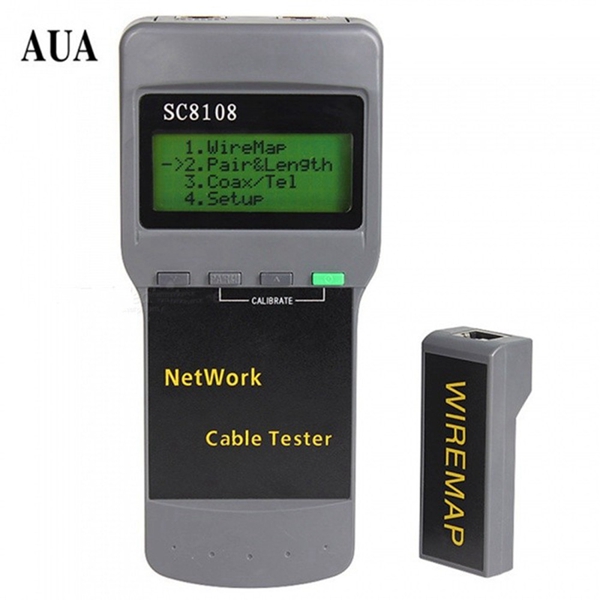 Racdde SC8108 Portable LCD Network Tester Meter LAN Phone Cable Tester With LCD Display RJ45