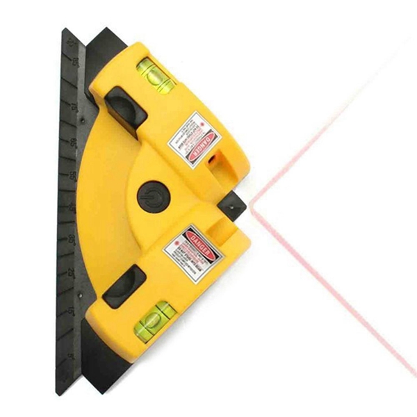 Racdde Right Angle 90 Degree Horizontal Vertical Laser Line Projection Square Level Laser with Two Suction Cups