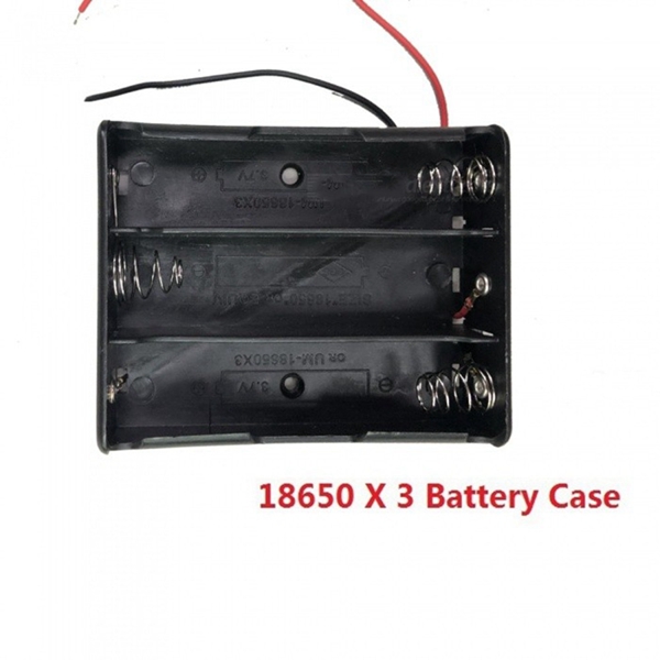 Racdde New Plastic 3x18650 Battery Case Holder Storage Box with Wire Leads for 18650 Batteries - 1Pcs