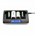 Racdde LCD Universal Portable Battery Charger for AA AAA C D 9V NiMH Rechargeble Batteries