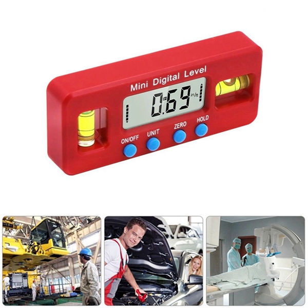 Racdde Mini Digital Level Magnetic Levelling Instrument with LCD Display for Automotive Industry