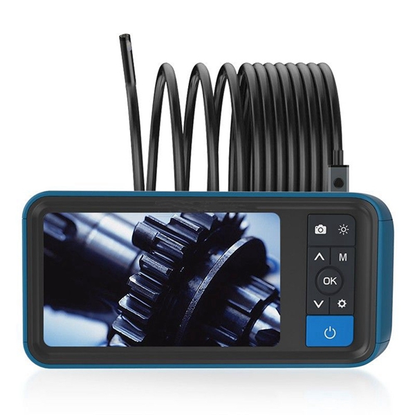 Racdde Industrial Endoscope Borescope 1080P Inspection Camera 4.5 inch Screen - 8mm 5M Blue