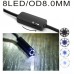 Racdde WiFi 2MP Borescope Inspection Camera Dimmable LED 1,200P Endoscope For IPHONE