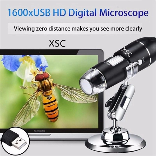 Racdde XSC Microscope 1600 times USB Digital Microscope HD Electronic Microscope Industrial Microscope Mobile phone Repair microscope