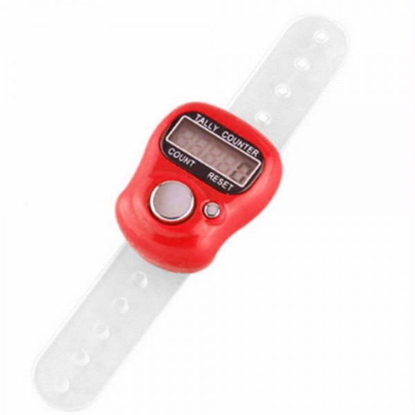 Racdde Mini Electronic Counter for Chanting Buddhist Scriptures, Thumb Finger Counter - Red