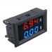 Racdde Mini Digital Voltmeter Ammeter DC100V 10A Panel Amp Volt Voltage Current Meter Tester - Blue 10A