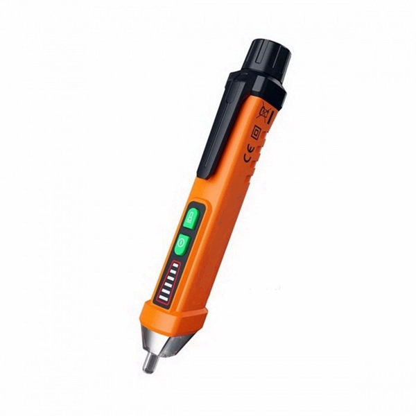 Racdde PM8908C Non-contact AC Voltage Tester Detector Meter Pen style Voltage Detector (12V~1000V) orange