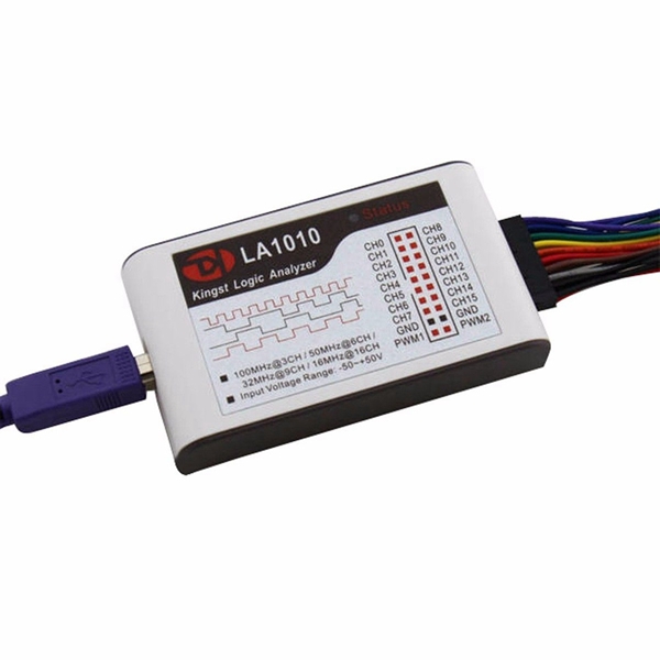 Racdde LA1010 USB Logic Analyzer 100m Max Sample Rate 16 Channel 10B Samples MCU ARM FPGA Debug Tool English Software