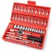 Racdde 46-Piece Hand Tool Set Auto Repair Tool Kit Socket Wrench