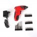Racdde 25Pcs Electric Cordless Screwdriver Kits 4.8V Rechargeable Home Repairing Screw Driver Drill Bits Set - EU Plug