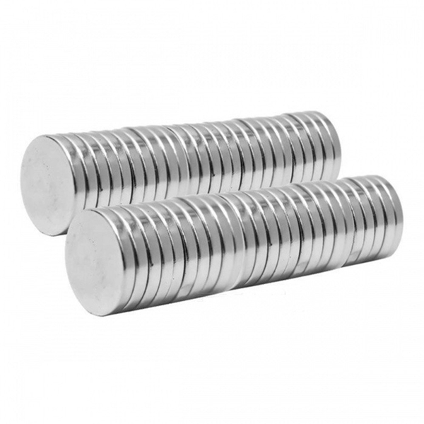 12mm x 2mm Rare Earth Neodymium Super Strong Magnets N50 Round Shaped Magnet Max Operating Temperature 80'C - 20PCS silver