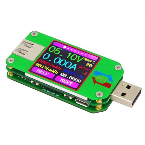 Racdde USB 2.0 Color LCD Display Tester Voltmeter Voltage Current Meter Amperimetro Battery Charge Measure - Um24c-Bluetooth