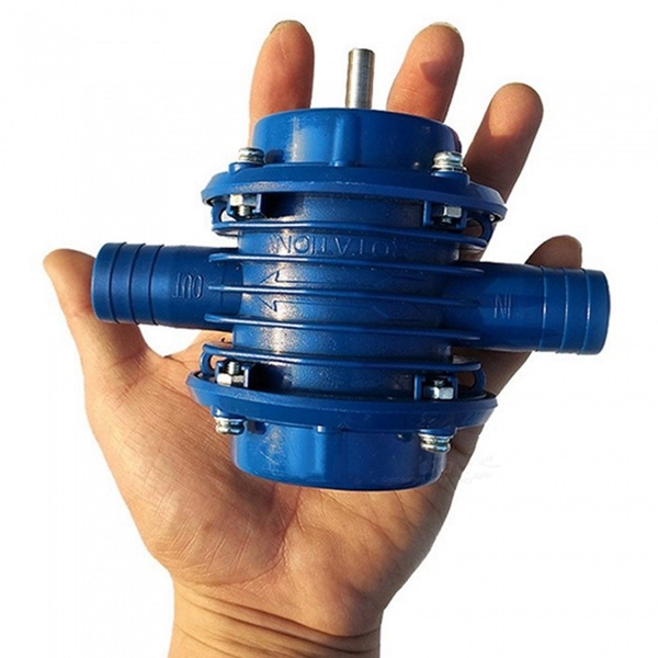 Racdde Heavy Duty Self-Priming Hand Electric Drill Water Pump, Mini Home Garden Centrifugal Pump Blue