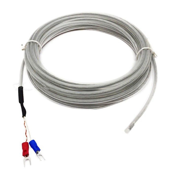 Racdde Type Teflon PTFE 0-500 Degree Thermocouple Temperature Sensor Cable - Type K 3M