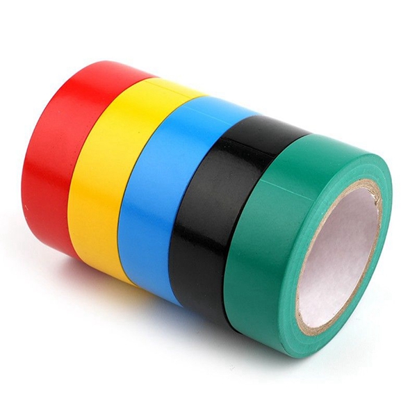 Racdde 5 Rolls Colorful PVC Electrical Insulation Tape (19mm 9m)