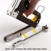 Racdde Nail Staple Gun Furniture Stapler For Wood Door Upholstery Framing Rivet Gun Kit Tool - Black