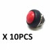 Racdde AC 250V 3A 2 Pin SPST OFF(ON) N/O Red Mini Momentary Push Button Switch (10 PCS)