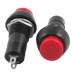 Racdde 10Pcs PBS-11B Red Cap SPST OFF/(ON) NO N/O Round Momentary Push Button Switches w/ Mounting Hole 12mm, AC 3A 250V 