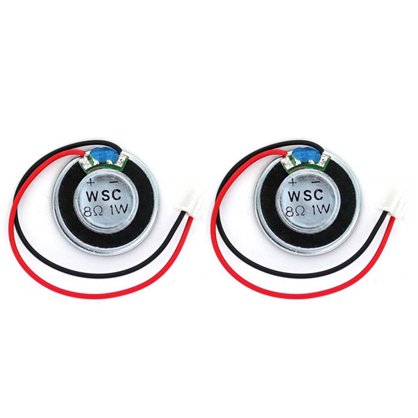 Racdde 8ohm 1W 28mm Speaker with Outer Magnet / XH2.54 Cable - Black (2PCS)