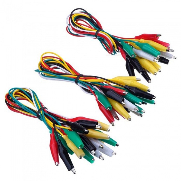Racdde 30Pcs Test Leads with Alligator Clips Set, Insulated Test Cable Double-ended Clips, 19.7 Inches