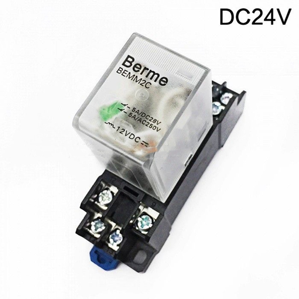 Racdde BEMM2C Coil DPDT 8 Pins Electromagnetic Power Relay With DYF08A Base