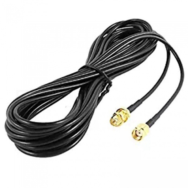Racdde RP-SMA Male to Female Wi-Fi Antenna Connector Extension Cable - Black (10m)