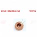 Racdde 10Pcs Toroid Core Inductor Wire Wind Wound 47uH 38mOhm 3 Amp, Coil