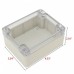 Racdde 4.53quotx3.54quotx2.16quot 115mmx90mmx55mm ABS Junction Box Electric Project Enclosure Clear Cover 2 PCS