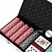 Racdde 500 Poker Chip Set 11.5 Gram Dice Style Clay Casino Poker Chips w/Aluminum Case Cards Dices Blind Button for Texas Holdem Blackjack Gambling 