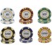 Racdde Monte Carlo Poker Club Set of 500 14 Gram 3 Tone Chips with Aluminum Case, Cards, 2 Cut Cards, Dealer and Blind Buttons 