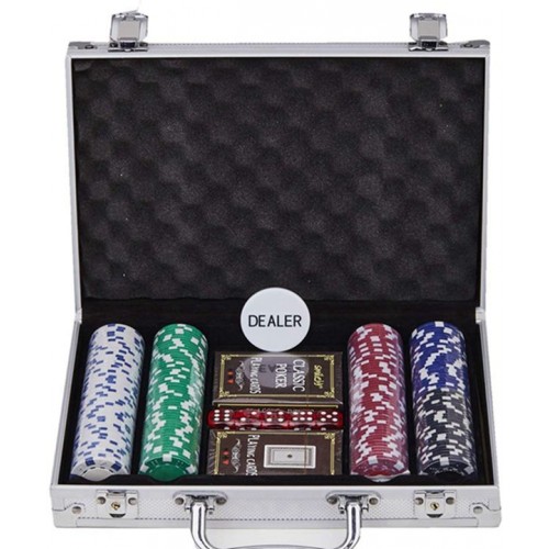 Racdde 200PCS Casino Poker Chips Set,11.5 Gram for Texas Holdem Blackjack Gambling with Aluminum Case 