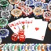 Racdde Clay Poker Chips Set Heavy Duty 13.5 Gram Chips Texas Holdem Cards Game Blackjack Gambling Chips with Aluminum Case 