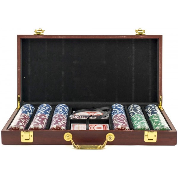 Racdde Personalized Poker Chip Set - 300 Chip Poker Set | Miller Design 