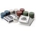 Racdde Royal Flush 4-Player Poker Game Set - Includes Poker Chips, Playing Cards, and Dealer Button - Over 100 Play Pieces 