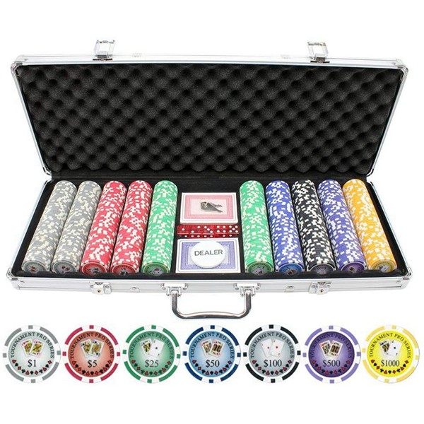 Racdde 11.5g 500pc Tournament Series Poker Chip Set 