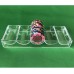 Racdde Clear Acrylic Poker Chip Rack with Cover-Holds 100 Chips 