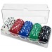 Racdde Acrylic Poker Chip Rack/Tray with Covers (Set of 10), Clear 