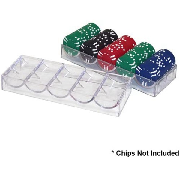 Racdde Poker Clear Acrylic Poker Chip Trays (Pack of 10) 