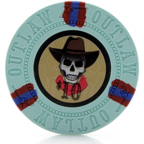 Racdde Outlaw Clay Poker Chips in 13g - Pack of 50