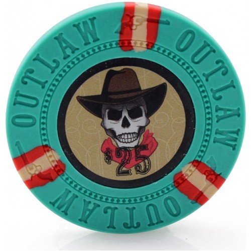 Racdde Outlaw Clay Poker Chips in 13g - Pack of 50
