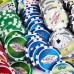 Racdde 100 Piece "Las Vegas" Design Poker Chips in Clear Plastic Tray 