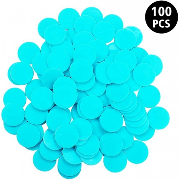 Racdde 100 Pieces Counters Counting Chips 1 Inch Opaque Plastic Learning Round Counters Bingo Chip Disks Markers Mini Poker Chips for Math Practice and Bingo Chips Game Tokens 