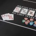 Racdde  70" x 35" Portable Oval Sure Stick Rubber Foam Poker Table Top Layout Poker Mat 