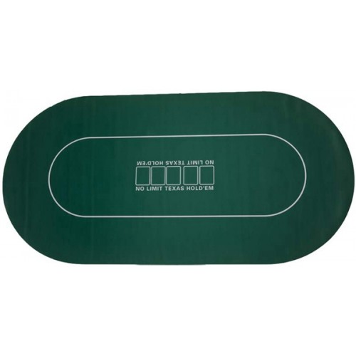 Racdde 70" x 35" Portable Oval Sure Stick Rubber Foam Poker Table Top Layout Poker Mat 
