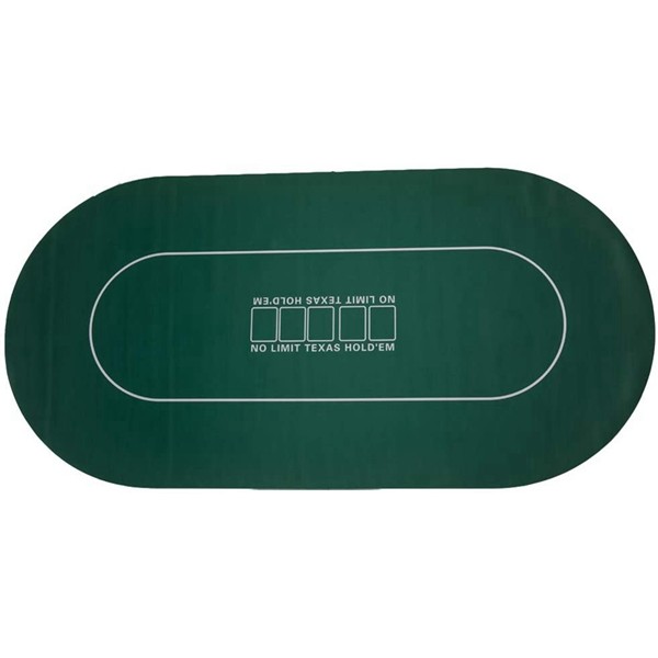 Racdde 70" x 35" Portable Oval Sure Stick Rubber Foam Poker Table Top Layout Poker Mat 